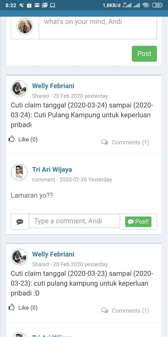 Warsi HRIS screenshot